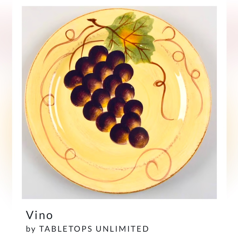 Tabletops Lifestyles salad  plate “ VINO” pattern